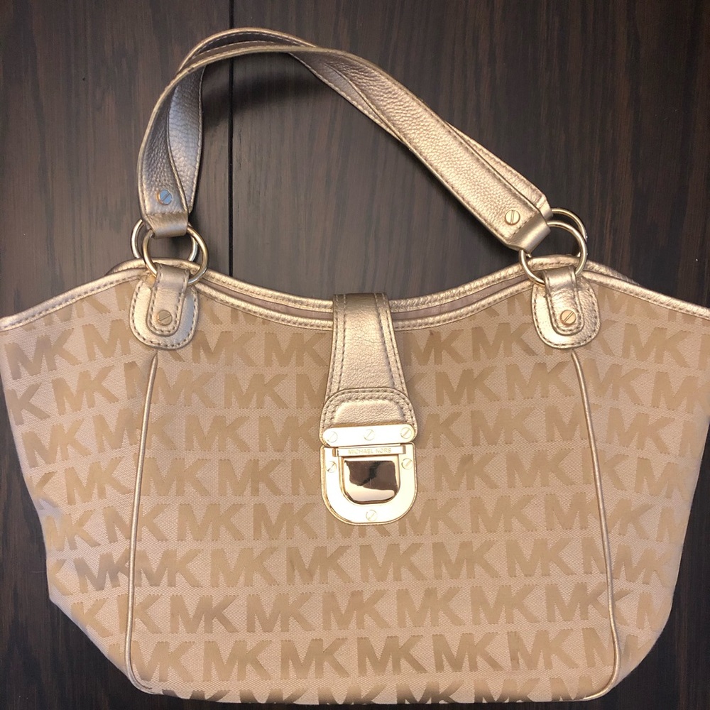 Gold Michael Kors Tote Bag